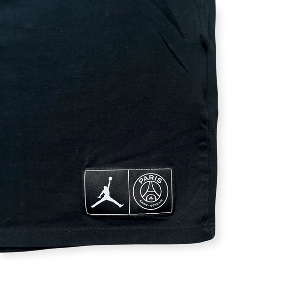 JORDAN X PARIS SAINT-GERMAIN WORDMARK TEE, Black & White, sz Small - Picture 10 of 12